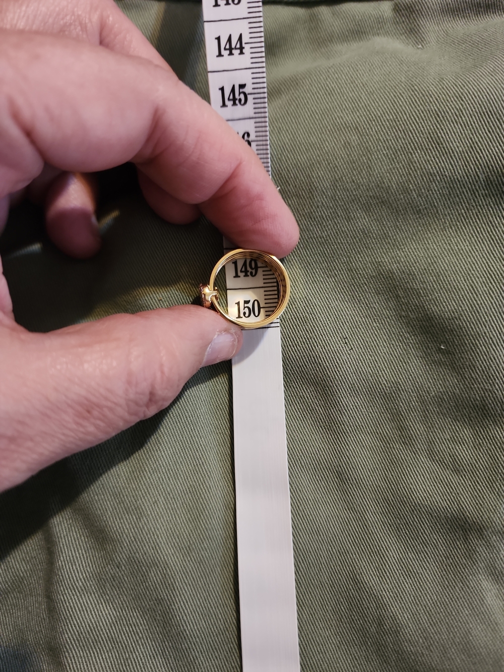 Authentic Fendi Crystal Multi Band Ring Gold Tone Size 6–6.5 Wide Statement - Picture 7 of 8
